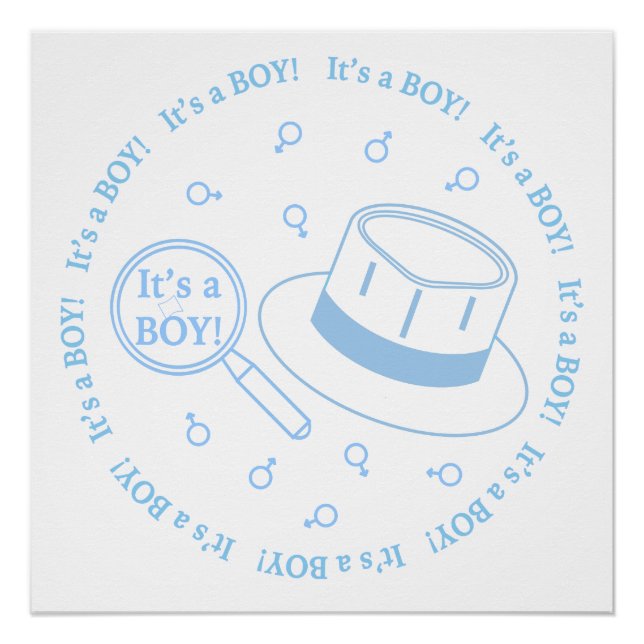 Pôster É um menino! anúncio (Frente)