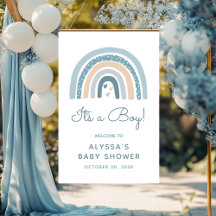 É um Menino Boho Arco-Íris Chamada para Baby Showe