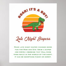 É um menino, Chá de Bebê de Dinossauro, Fraldas pa