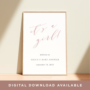 Poster É um sinal de boas-vindas de Cinza e Blush