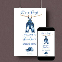 É um sinal de boas-vindas de jeans azuis