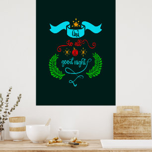 Poster E Uma Boa Noite De Natal Para Todos, Tipografia, Z