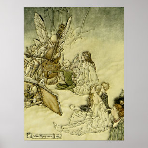Pôster E uma canção feericamente - Arthur Rackham