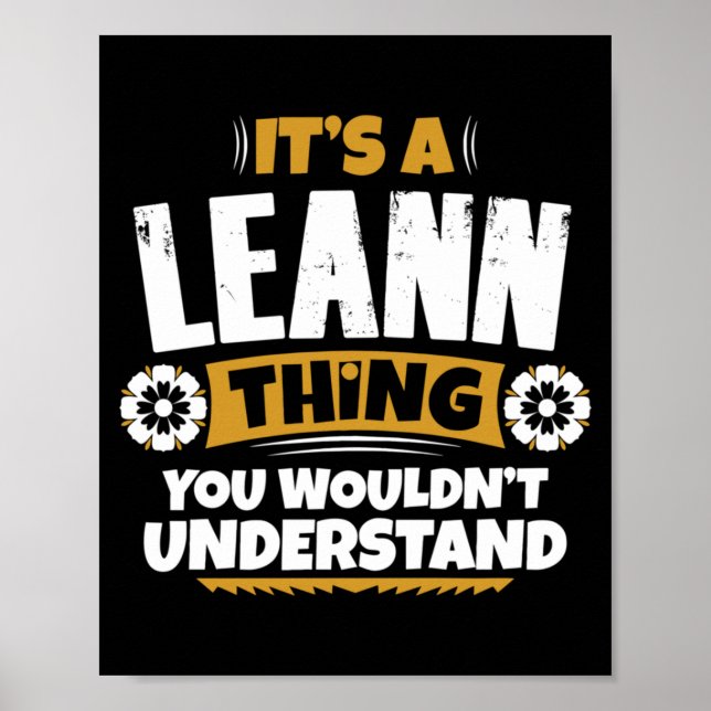 Poster É uma Coisa de Leann, Você Não Entenderia Leann (Frente)