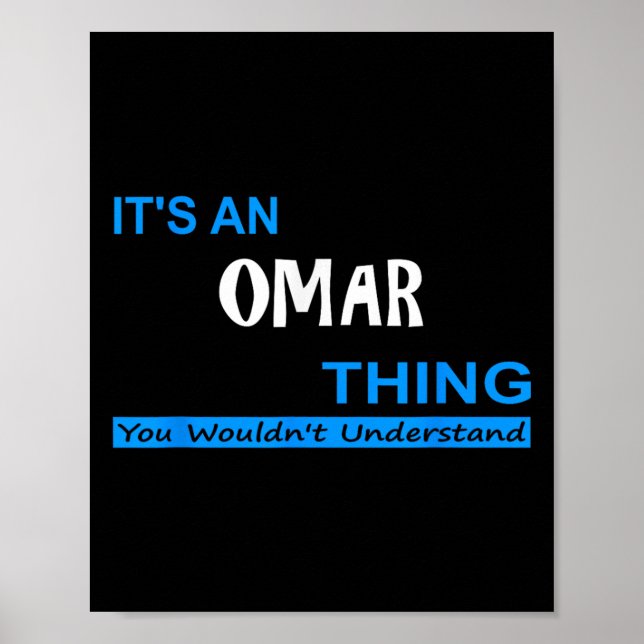 Poster É Uma Coisa Omar, Você Não Entenderia (Frente)