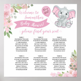 Poster É uma garota! Chá de fraldas 6 Gráfico de lugares 