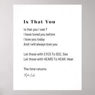 Poster É você que eu vejo poemas poesias