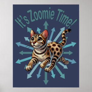 Poster É Zoomie Time Bengal Cat