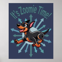 É Zoomie Time Doberman Pincher