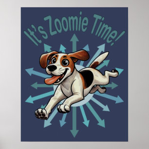 Poster É Zoomie Time Medium Beagle Mutt