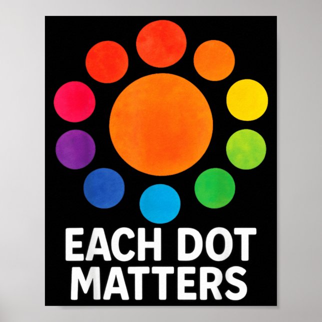 Poster Each Dot Matters Polka Dot Lover Happy Dot Day (Frente)