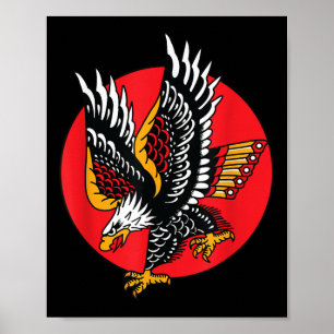 Poster Eagle American Traditional Tattoo Ink Old School F