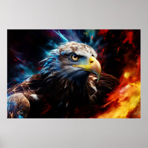 Poster Eagle Animal Bird, Majestosa Selvagem Surrealista