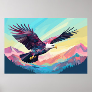 Poster Eagle Bird Animal Mountain Natureza Selvagem