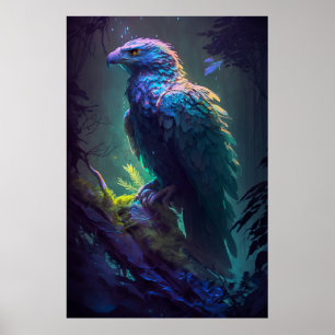 Poster Eagle Bird Retrait Painting Willife