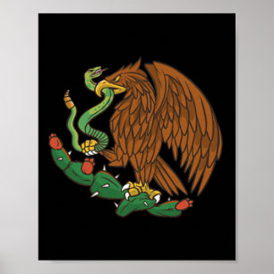 Poster Eagle Emblem México Bandeira Mexicana Cinco De May
