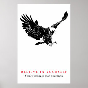 Poster Eagle Motivational Confidence acredita em si mesmo