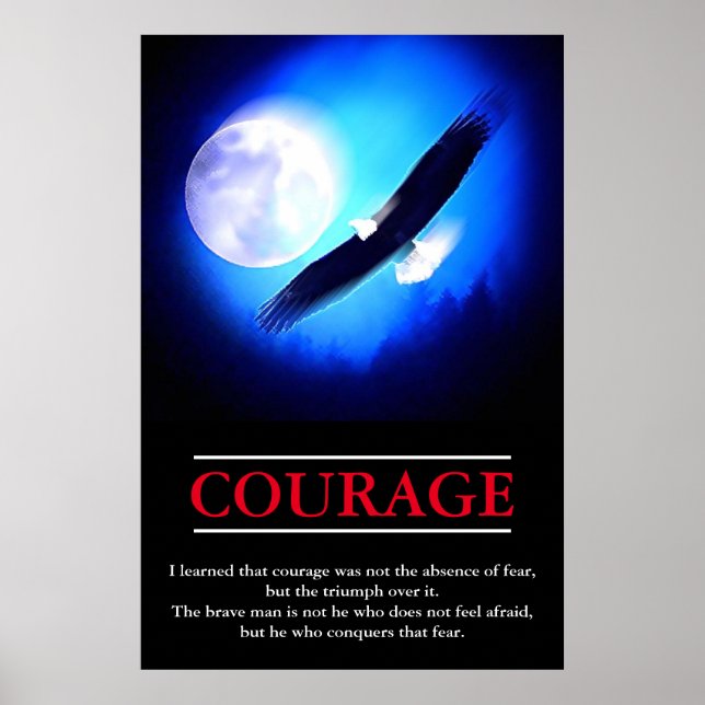 Poster Eagle Motivational Courage Pop Art Inspirational (Frente)