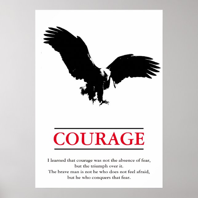 Poster Eagle Motivational Courage Pop Art Inspirational (Frente)