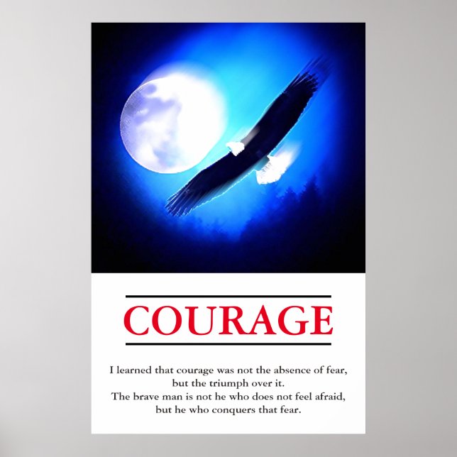 Poster Eagle Motivational Courage Pop Art Inspirational (Frente)