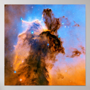 Poster Eagle Nebula Stellar Spire Foto do Espaço do Hubbl