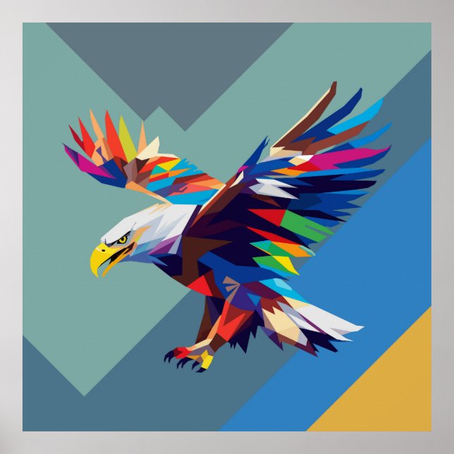 Poster Eagle pop art (Frente)