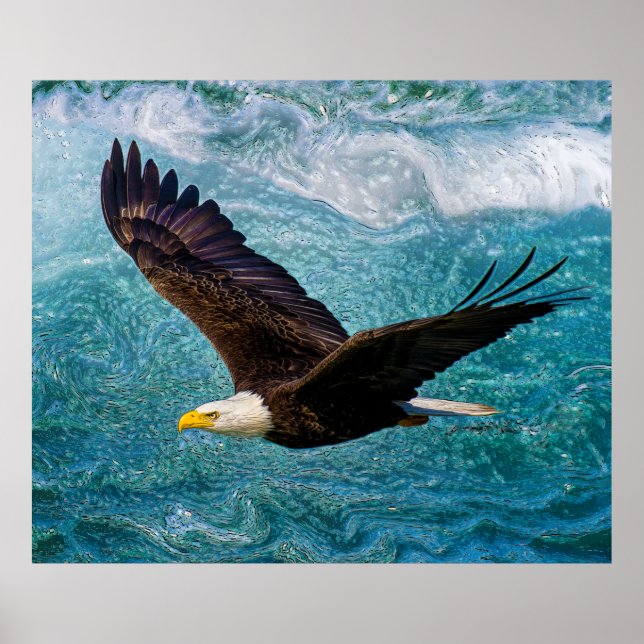 Poster Eagle Sofrendo acima da tempestade (Frente)