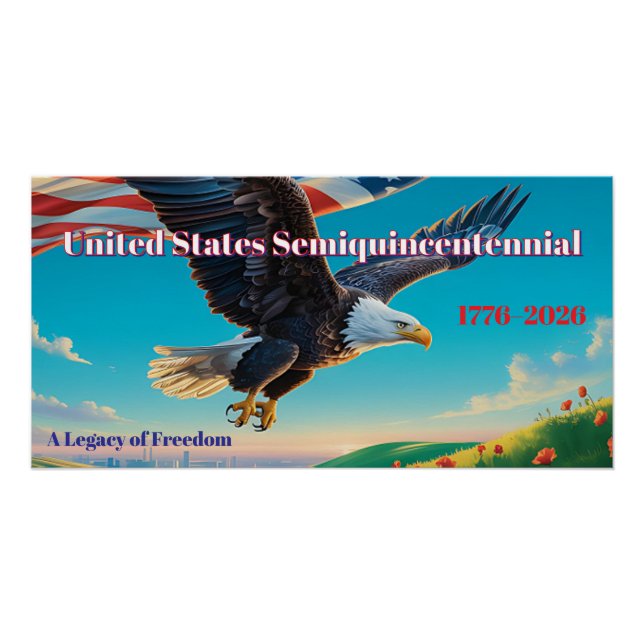 Pôster Eagle Tribute — United States 250th Anniversary (Frente)