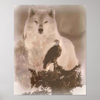 Poster Eagle Wolf