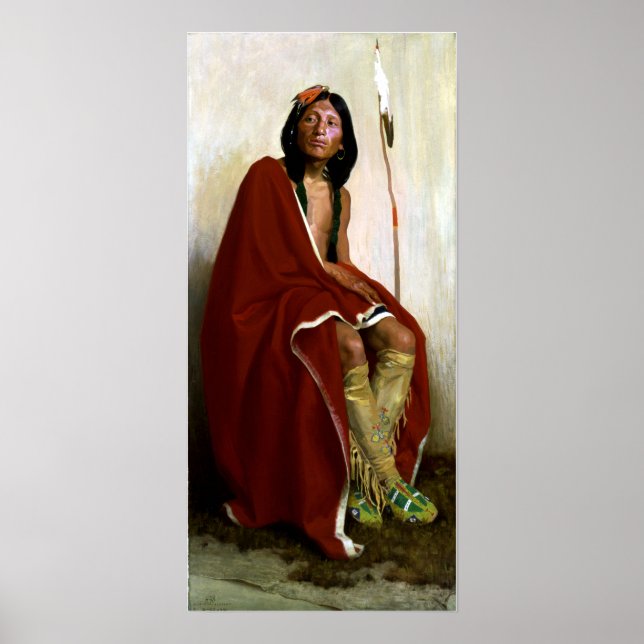 Poster Eanger Irving Couse Elk-Foot da Tribo Taos (Frente)