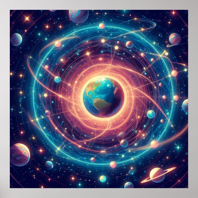 Poster Earth and the Vibes of the Law of Attraction Wall (Frente)