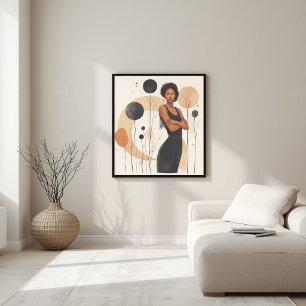 Poster Earth Balance – Geometria Botânica Feminina II