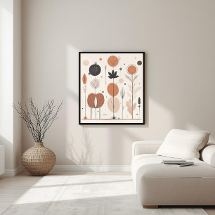Poster Earth Balance – Geometria Botânica Feminina V