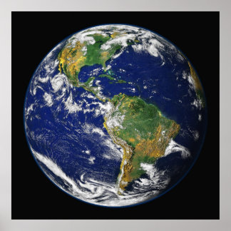 Poster EARTH FROM SPACE Custom Wall Art Premium Canvas
