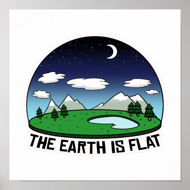 Poster Earth is flat (Frente)