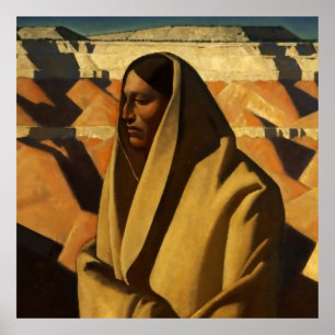 Poster "Earth Knower" Arte Ocidental de Maynard Dixon