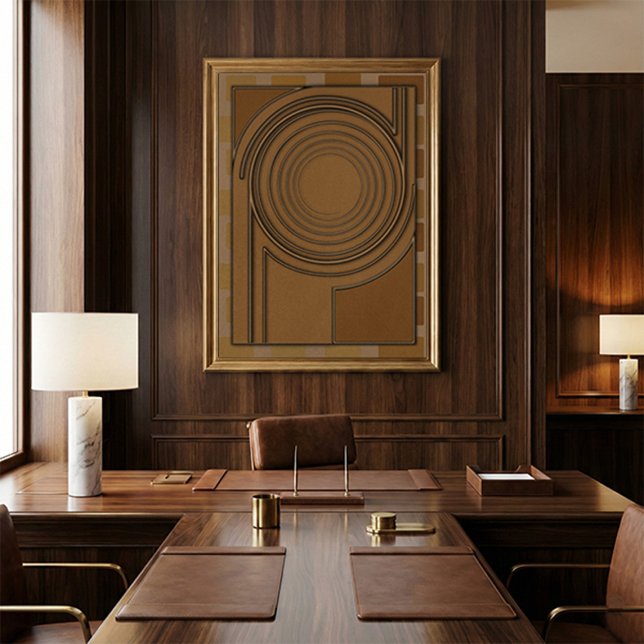 Poster Earthly Vortex: Modern 3D Minimalist Boho Art (Criador carregado)