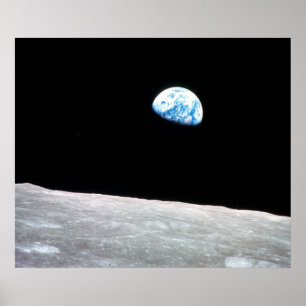 Poster Earthrise - a perspectiva lunar