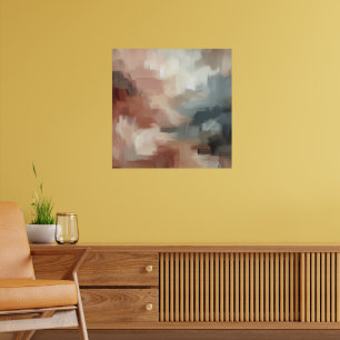 Poster Earthy Abstrato Brushaft Art
