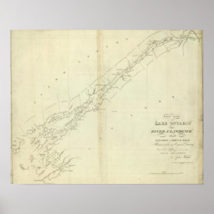 Pôster EaSt. End of Lake Ontario and River St. Lawrence