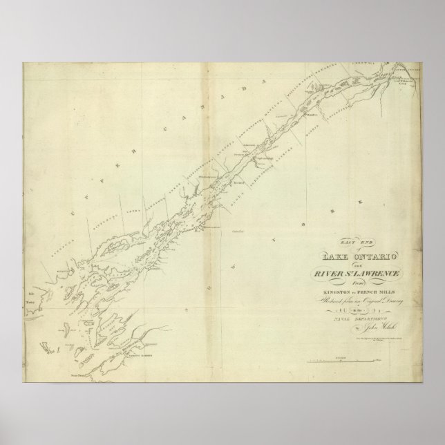 Pôster EaSt. End of Lake Ontario and River St. Lawrence (Frente)