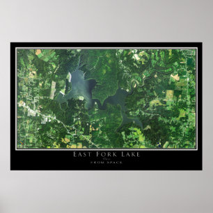 Poster East Fork Lake State Park Ohio - Mapa do Satélite