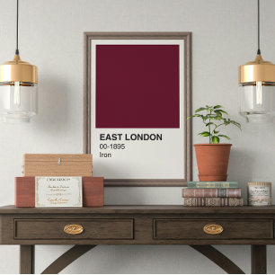 Pôster East London Iron - White Border