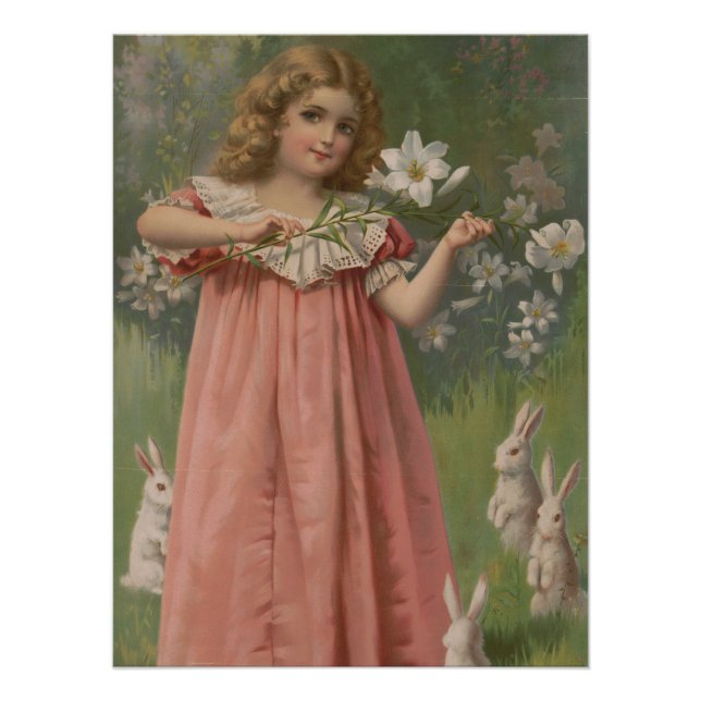 Pôster Easter Beauties, Vintage Illustration, 1898 (Frente)