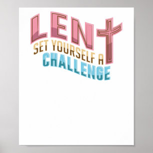 Poster Easter Lent Set Yourself a Challange