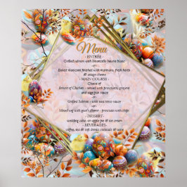 Poster Easter Sunday Menue