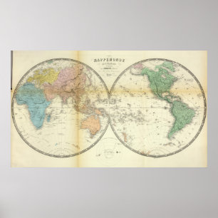 Poster Eastern and Western Hemispheres