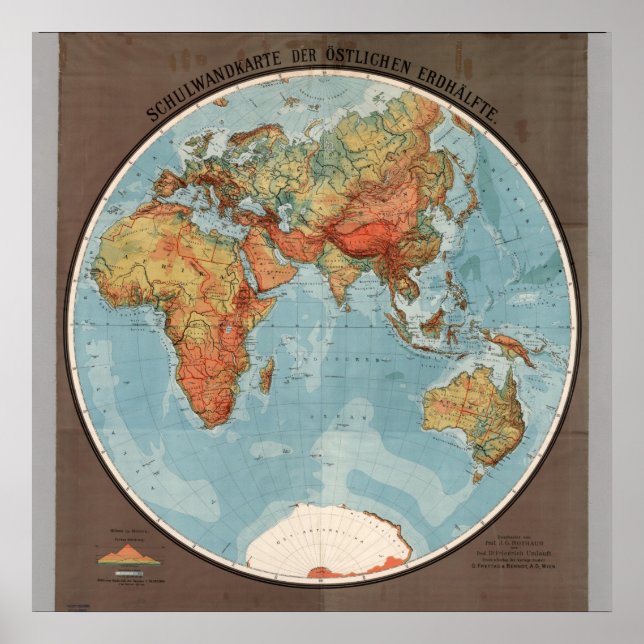 Poster Eastern Hemisphere Map (Frente)
