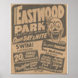 Poster Eastwood Amusement Park, Michigan, 1948 Ad