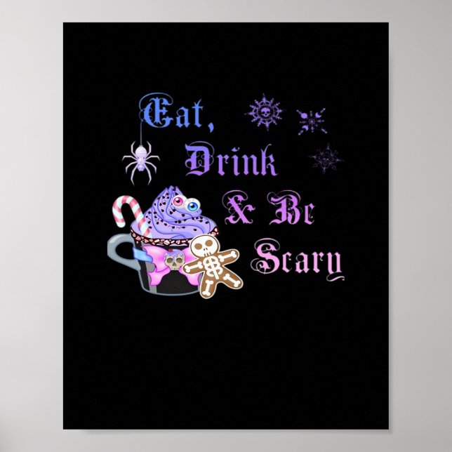 Poster Eat Drink And Be Scary Hexmas Cool Unique Style (Frente)